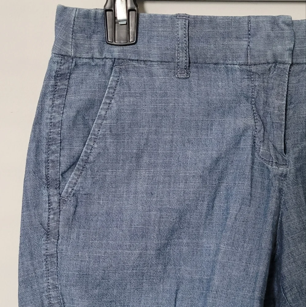 J. Crew Women's Chambray Nautical Preppy 4in Inseam Shorts Size 2